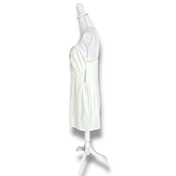 Sweetest Moments Ivory Ruched Bodycon Lulu's Dress Size Large NWT - Picture 3 of 8